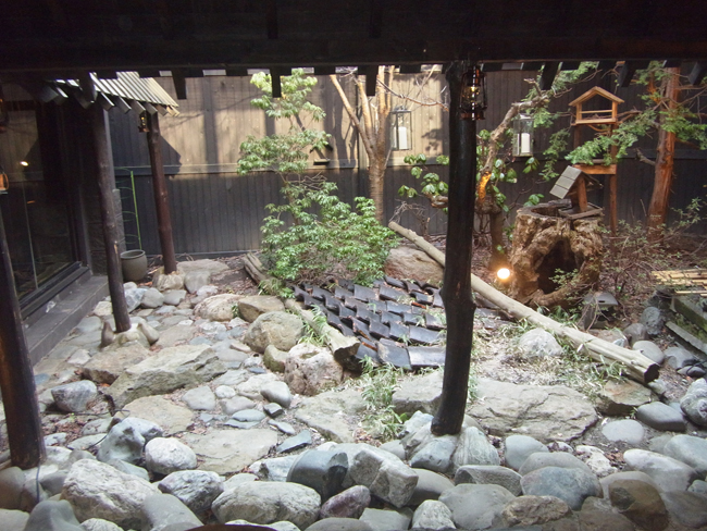小樽ふる川温泉の中庭